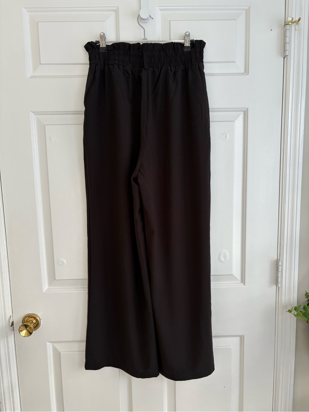 High-Waist Black Wide-Leg Pants